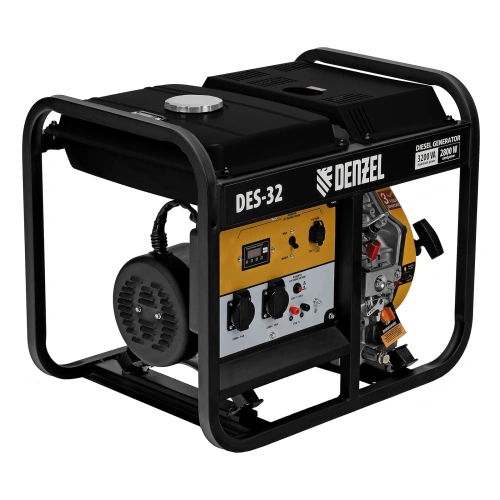 Генератор дизельный DES-32, 3,2 кВт, 230 В, 11 л, ручной стартер Denzel по ценам производителя в Москве с доставкой по всей России