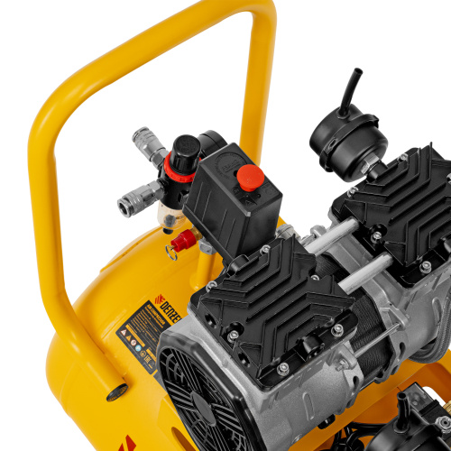 Компрессор безмасляный, малошумный DLS 2200/50, 2200 Вт, 2x1100, 50 л, 380 л/мин Denzel по ценам производителя в Москве с доставкой по всей России