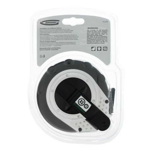 Рулетка геодезическая 10 м х 13 мм, закрытый корпус, металлическая лента, нейлон Gross по ценам производителя в Москве с доставкой по всей России