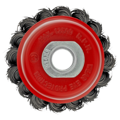 Щетка для УШМ, 65 мм, М14, "чашка", крученая проволока 0.35 мм Matrix по ценам производителя в Москве с доставкой по всей России