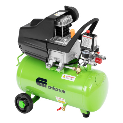 Компрессор с набором КК-1500/24 ПЛЮС, 1.5 кВт, 198 л/мин, 24 л, прямой привод, масляный Сибртех по ценам производителя в Москве с доставкой по всей России