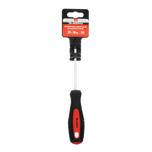 Отвертка Anti-Slip, PH1 х 100 мм, CrV, двухкомпонентная рукоятка Matrix по ценам производителя в Москве с доставкой по всей России