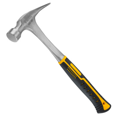Молоток-гвоздодер 560 г, цельнометаллический, двухкомпонентная рукоятка Denzel по ценам производителя в Москве с доставкой по всей России