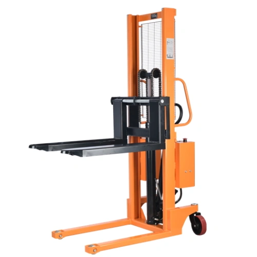 Штабелер комбинированный с ручным и электроподъемом 1,0 т 2,5 м TOR CTYC с раздвижными вилами купить в Москве с доставкой по всей России | ProtosMarket.ru