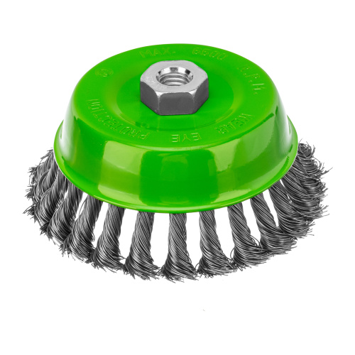 Щетка для УШМ, 125 мм, М14, "чашка", крученая металлическая проволока Сибртех по ценам производителя в Москве с доставкой по всей России