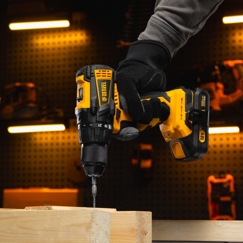 Дрель-шуруповерт аккумуляторная, бесщет. BLDL-IB-18-0, Li-Ion, 18 В Denzel по ценам производителя в Москве с доставкой по всей России