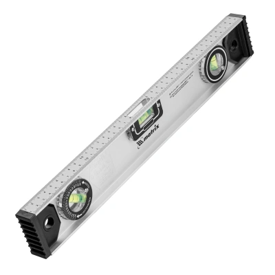 Уровень алюминиевый "Рельс", 400 мм, 3 глазка (1 поворотный) Matrix по ценам производителя в Москве с доставкой по всей России