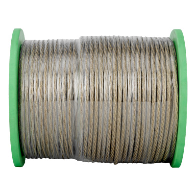 Трос металлополимерный прозрачный ПР-6.0, толщина 6.0 мм, катушка 150 метров Сибртех по ценам производителя в Москве с доставкой по всей России