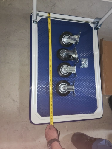 Тележка платформенная 150 кг TOR PH150 (740х480) со складной ручкой (резиновые колеса 100 мм) по ценам производителя в Москве с доставкой по всей России