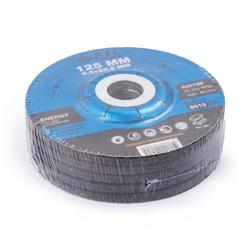 Круг для шлифования FTL Energy 125 х 6 х 22,2 мм A30TBF по ценам производителя в Москве с доставкой по всей России