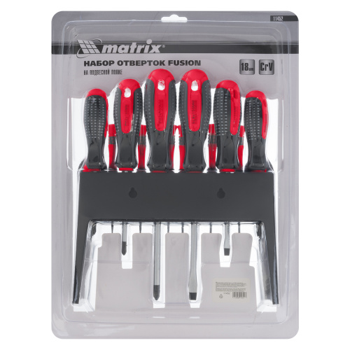 Набор отверток Fusion на подвесной полке 18 шт, CrV Matrix по ценам производителя в Москве с доставкой по всей России