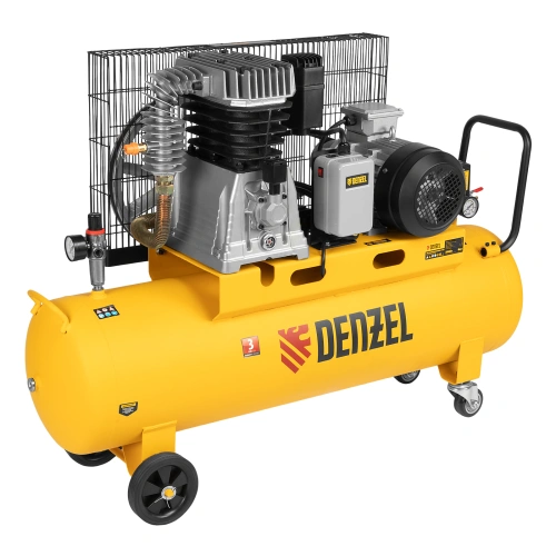 Компрессор воздушный, ременный привод BCI4000-T/100, 4.0 кВт, 100 литров, 690 л/мин Denzel по ценам производителя в Москве с доставкой по всей России