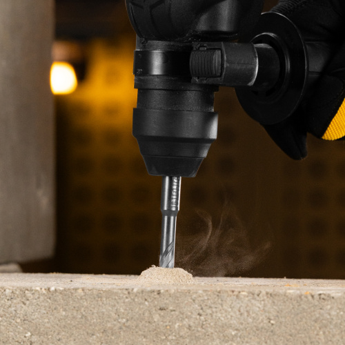 Бур по бетону, цельная крестовая пластина, 8x115 мм, SDS PLUS Denzel по ценам производителя в Москве с доставкой по всей России