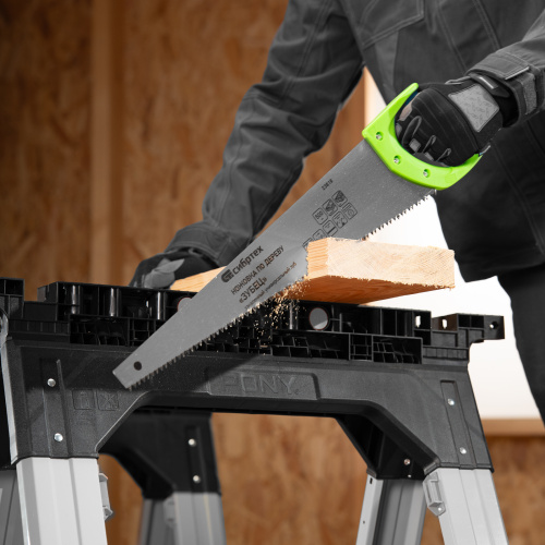 Ножовка по дереву "Зубец", 500 мм, шаг зуба 7 мм, каленый зуб 2D, двухкомпонентная рукоятка Сибртех по ценам производителя в Москве с доставкой по всей России