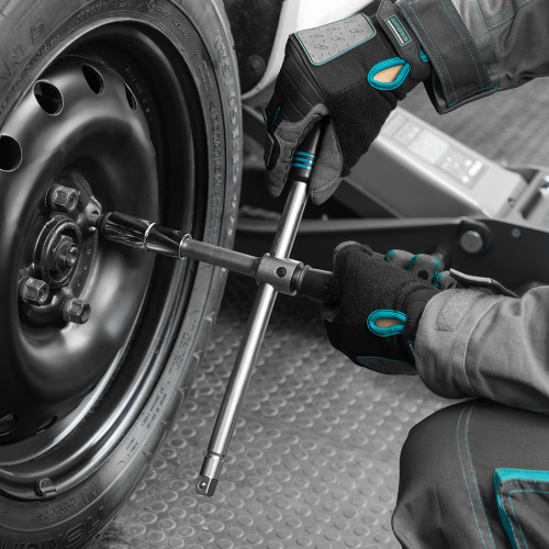 Ключ-крест баллонный, складной с изменяющимся рычагом, 17 мм, 19 мм, 21 мм, 23 мм, CrV, хромированный Gross по ценам производителя в Москве с доставкой по всей России