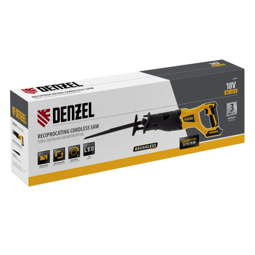 Пила сабельная аккумуляторная бесщет BRC-120-0,  18В Li-Ion Denzel по ценам производителя в Москве с доставкой по всей России