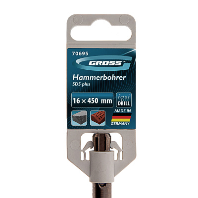 Бур по бетону Pro, 16 х 450 мм, SDS Plus Gross по ценам производителя в Москве с доставкой по всей России