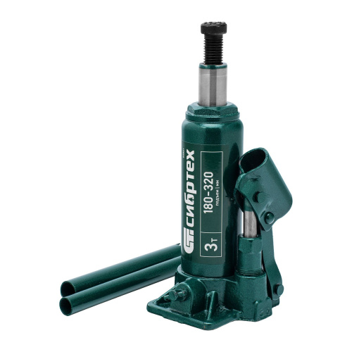 Домкрат гидравлический бутылочный, 3 т, 180-320 мм Сибртех по ценам производителя в Москве с доставкой по всей России