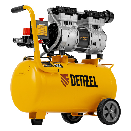 Компрессор DLS950/24 безмаслянный малошумный 950 Вт, 165 л/мин, ресивер 24 л Denzel по ценам производителя в Москве с доставкой по всей России