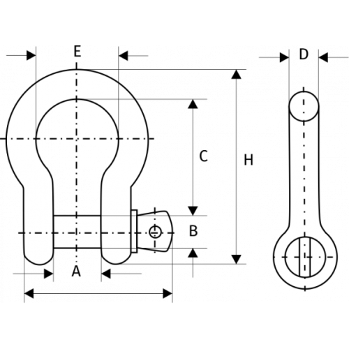 Скоба винтовая омегообразная. G209 1,5 т, размер 7/16 по ценам производителя в Москве с доставкой по всей России