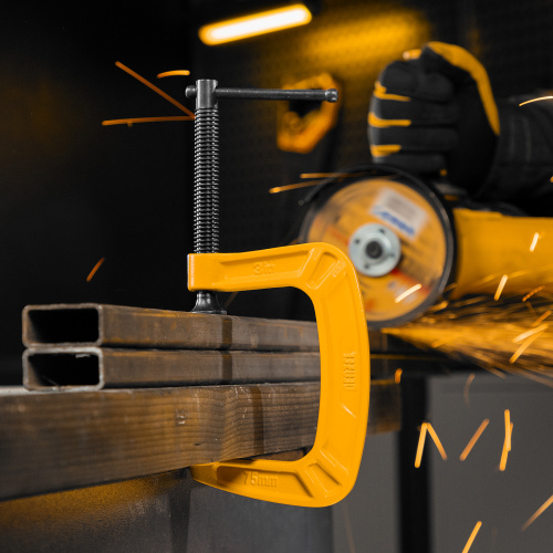 Струбцина G-образная, усиленная, 75 мм Denzel по ценам производителя в Москве с доставкой по всей России