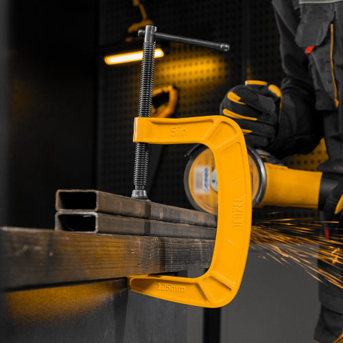 Струбцина G-образная, усиленная, 125 мм Denzel по ценам производителя в Москве с доставкой по всей России