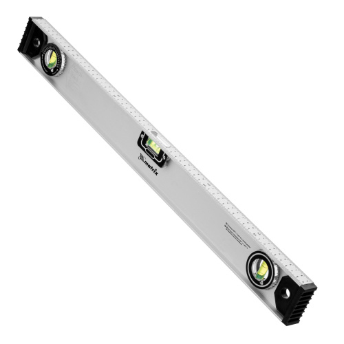 Уровень алюминиевый "Рельс", 600 мм, 3 глазка (1 поворотный) Matrix по ценам производителя в Москве с доставкой по всей России