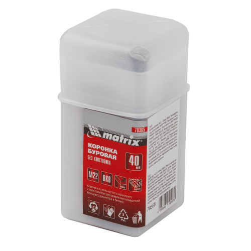 Буровая коронка, M22 х 40 мм Matrix по ценам производителя в Москве с доставкой по всей России