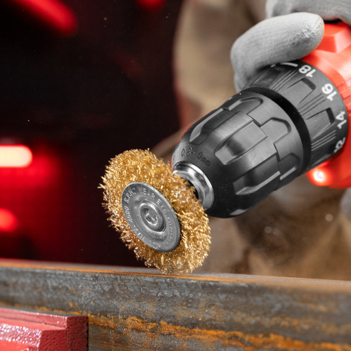 Набор щеток для дрели, 3 шт, 1 плоская, 50 мм, 2 "чашки", 25-50 мм, со шпильками Matrix по ценам производителя в Москве с доставкой по всей России