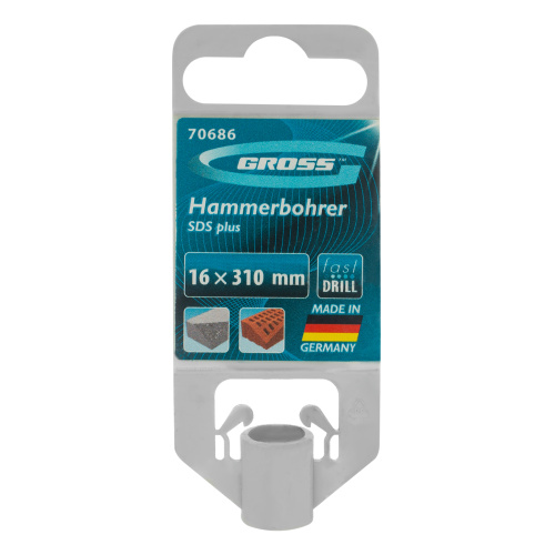 Бур по бетону Pro, 16 х 300 мм, SDS Plus Gross по ценам производителя в Москве с доставкой по всей России