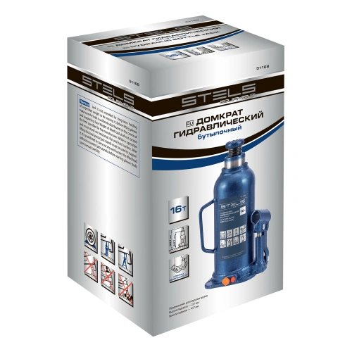 Домкрат гидравлический бутылочный, 16 т, h подъема 227-457 мм Stels по ценам производителя в Москве с доставкой по всей России