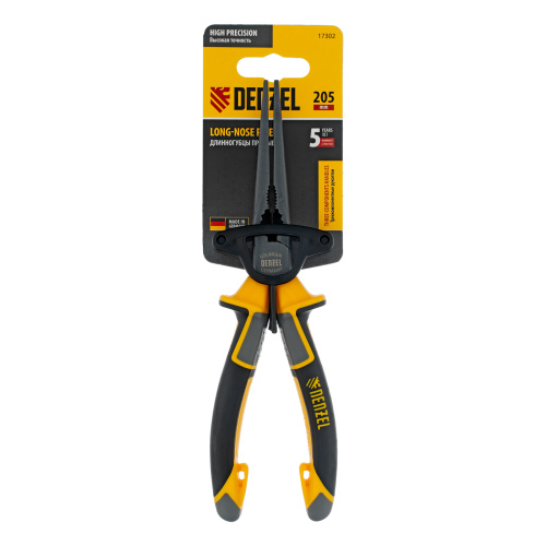 Длинногубцы прямые 205 мм, трехкомпонентные рукоятки Denzel по ценам производителя в Москве с доставкой по всей России