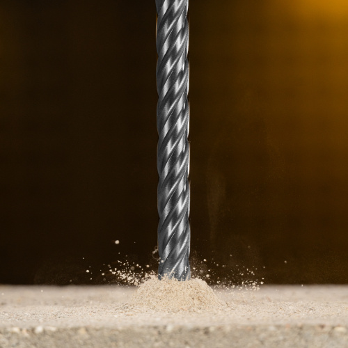 Бур по бетону, цельная крестовая пластина, 12x265 мм, SDS PLUS Denzel по ценам производителя в Москве с доставкой по всей России