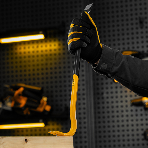 Лом-гвоздодер, 450 мм, шестигранный 16 мм, окрашенный, сталь 65 Denzel по ценам производителя в Москве с доставкой по всей России