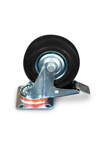 Колесо поворотное резина SCb 55 125 мм с тормозом (N) по ценам производителя в Москве с доставкой по всей России