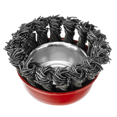 Щетка для УШМ, 65 мм, М14, "чашка", крученая проволока 0.8 мм Matrix по ценам производителя в Москве с доставкой по всей России