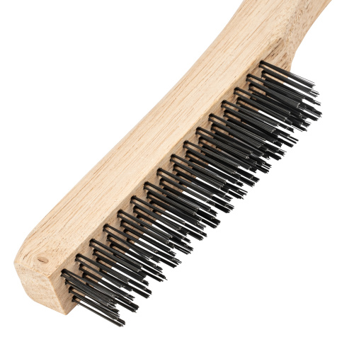 Щетка зачистная четырехрядная, закаленная прямая проволока с деревянной ручкой Сибртех по ценам производителя в Москве с доставкой по всей России