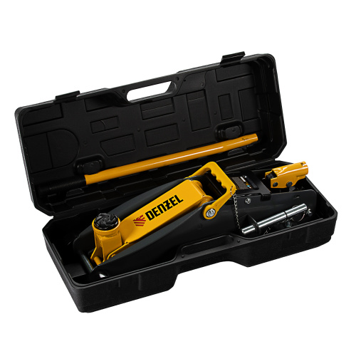 Домкрат гидравлический подкатной с фиксатором, 2,8 т, 135-385 мм, в кейсе Denzel по ценам производителя в Москве с доставкой по всей России
