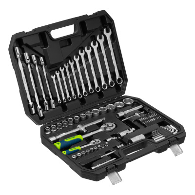 Набор инструментов, 1/2", 1/4", пластиковый кейс 89 предметов Сибртех по ценам производителя в Москве с доставкой по всей России