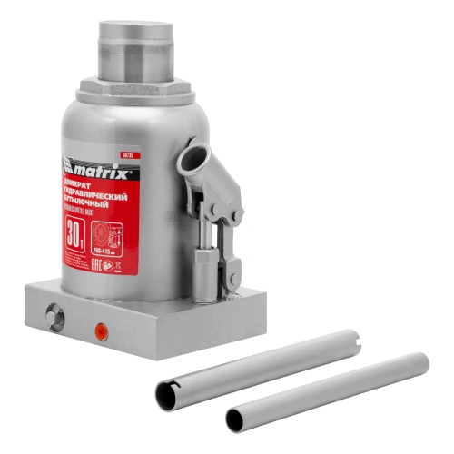 Домкрат гидравлический бутылочный, 30 т, высота подъема 260-415 мм Matrix по ценам производителя в Москве с доставкой по всей России