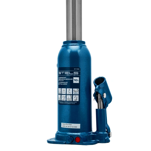Домкрат гидравлический бутылочный, 10 т, h подъема 222-447 мм Stels по ценам производителя в Москве с доставкой по всей России