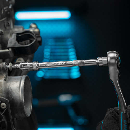 Набор торцевых головок, трещотка 120 зубьев, 1/4", CrV, 36 предметов Gross по ценам производителя в Москве с доставкой по всей России