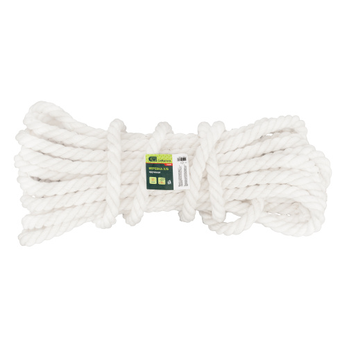 Веревка х/б, D 18 мм, L 11 м, крученая, 567 кгс Сибртех по ценам производителя в Москве с доставкой по всей России