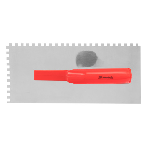 Гладилка стальная, 280 х 130 мм, зеркальная полировка, пластмассовая ручка, зуб 6 х 6 мм Matrix по ценам производителя в Москве с доставкой по всей России