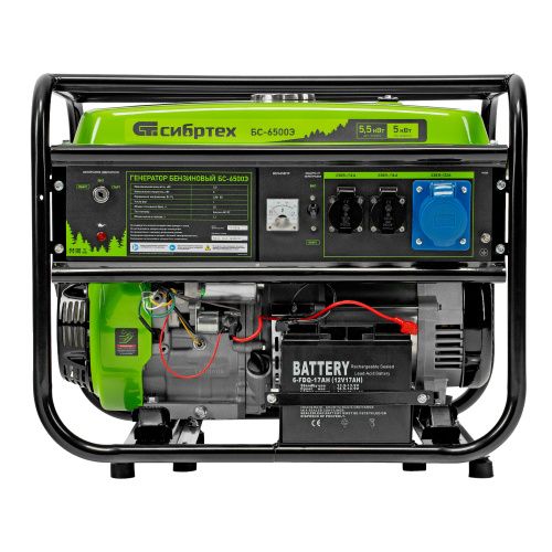Генератор бензиновый БС-6500Э, 5.5 кВт, 230В, четырехтактный, 25 л, электростартер Сибртех по ценам производителя в Москве с доставкой по всей России