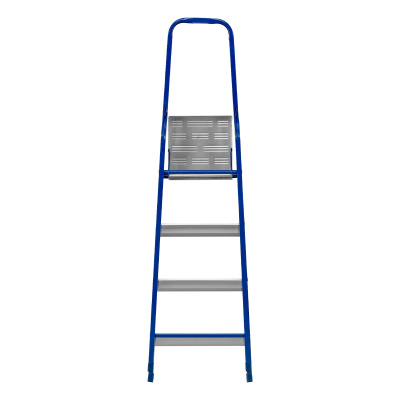 Стремянка, 4 ступени, стальной профиль, алюминиевые ступени Сибртех по ценам производителя в Москве с доставкой по всей России