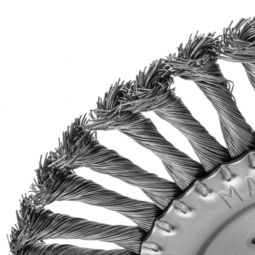 Щетка для УШМ, 200 мм, посадка 22.2 мм, плоская, крученая проволока 0.5 мм Сибртех по ценам производителя в Москве с доставкой по всей России