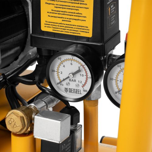 Компрессор безмасляный, малошумный DLS 1500/50, 1500 ВТ, 2x750, 50 л, 260 л/мин Denzel по ценам производителя в Москве с доставкой по всей России