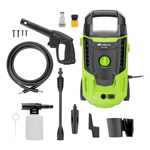 Моечная машина высокого давления АМ-1800, 1800 Вт, 140 бар, 350 л/ч, колесная Сибртех по ценам производителя в Москве с доставкой по всей России