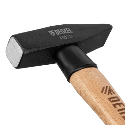 Молоток слесарный, 400 г, кованый квадратный боек, буковая рукоятка Denzel по ценам производителя в Москве с доставкой по всей России